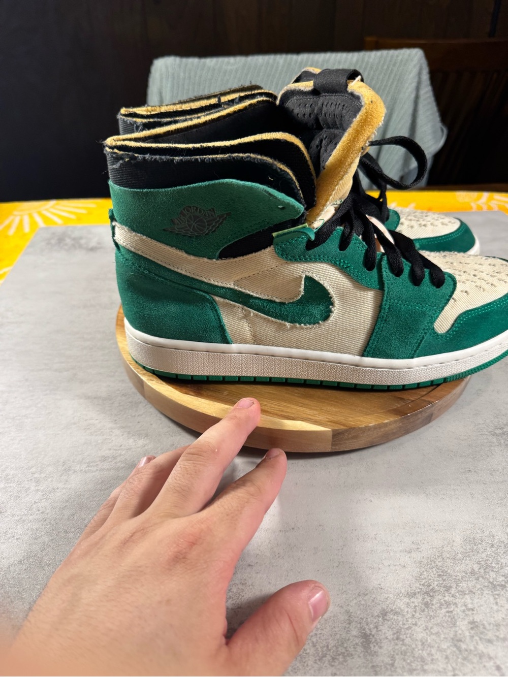 Jordan 1 High Zoom Air CMFT stadium Green Size 12 - Picture 3 of 8